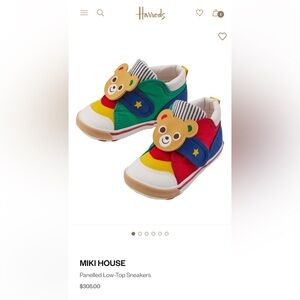 MIKI HOUSE Unisex So Daring Hickory Second Shoes. Size 10/16cm. Made in Japan